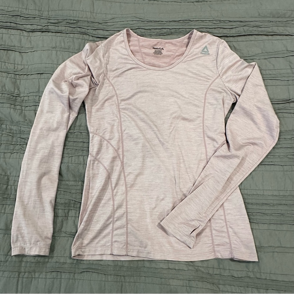 Reebok Pink Long Sleeve Athletic Shirt